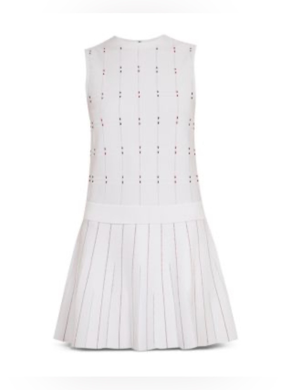 NWOT Ted Baker Lornia Check Knit Dropped Waist Pleated Tennis Preppy Dress S